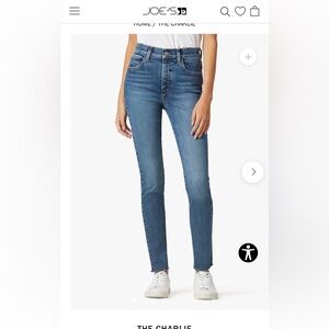 Joes jeans Charlie high rise,raw hem 26
